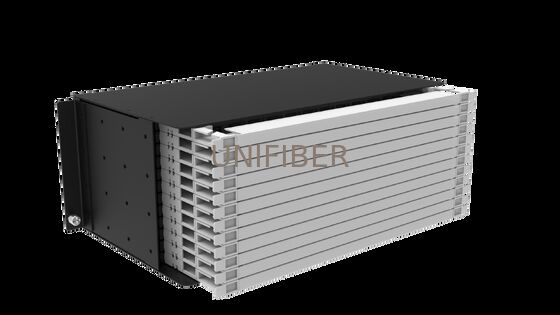 High Density Fiber Optic Distribution Patch Panel with Pre-Terminated Modular Tray