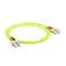 SC UPC To SC UPC Fiber Optic Patch Cable Duplex Multimode Lime Green OM5 Durable